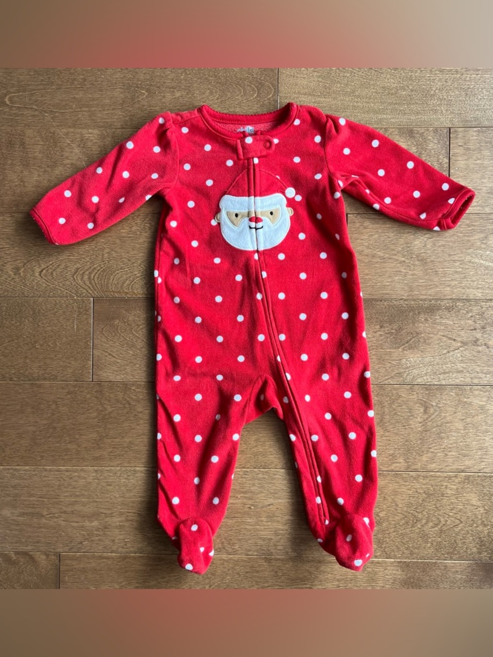 3/$10 CARTERS Baby girl fleece pyjamas Christmas 3-6m